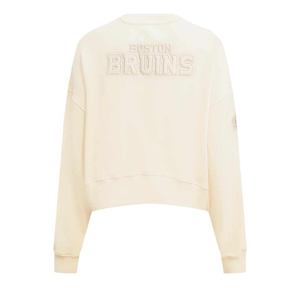 NHL BOSTON BRUINS NEUTRAL WOMEN'S CREWNECK (EGGSHELL) - Image 3