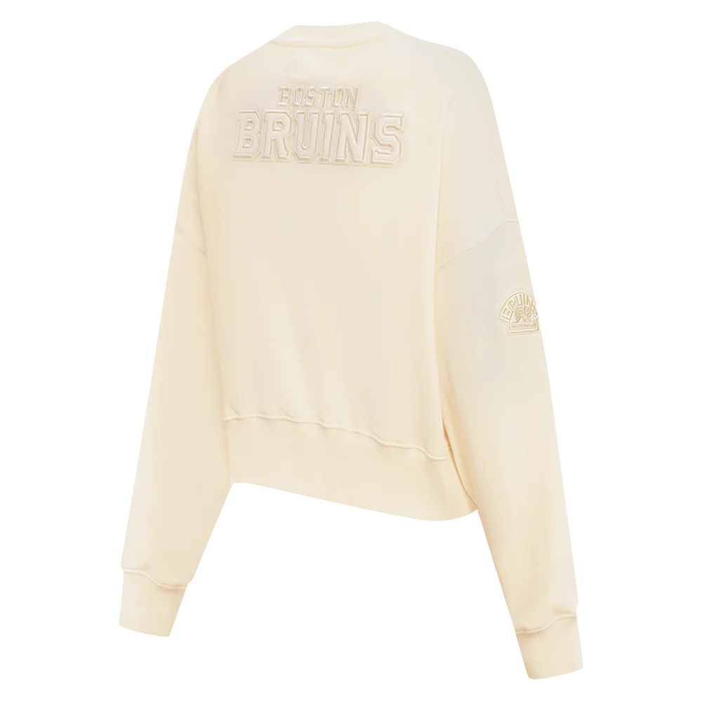 NHL BOSTON BRUINS NEUTRAL WOMEN'S CREWNECK (EGGSHELL) - Image 4