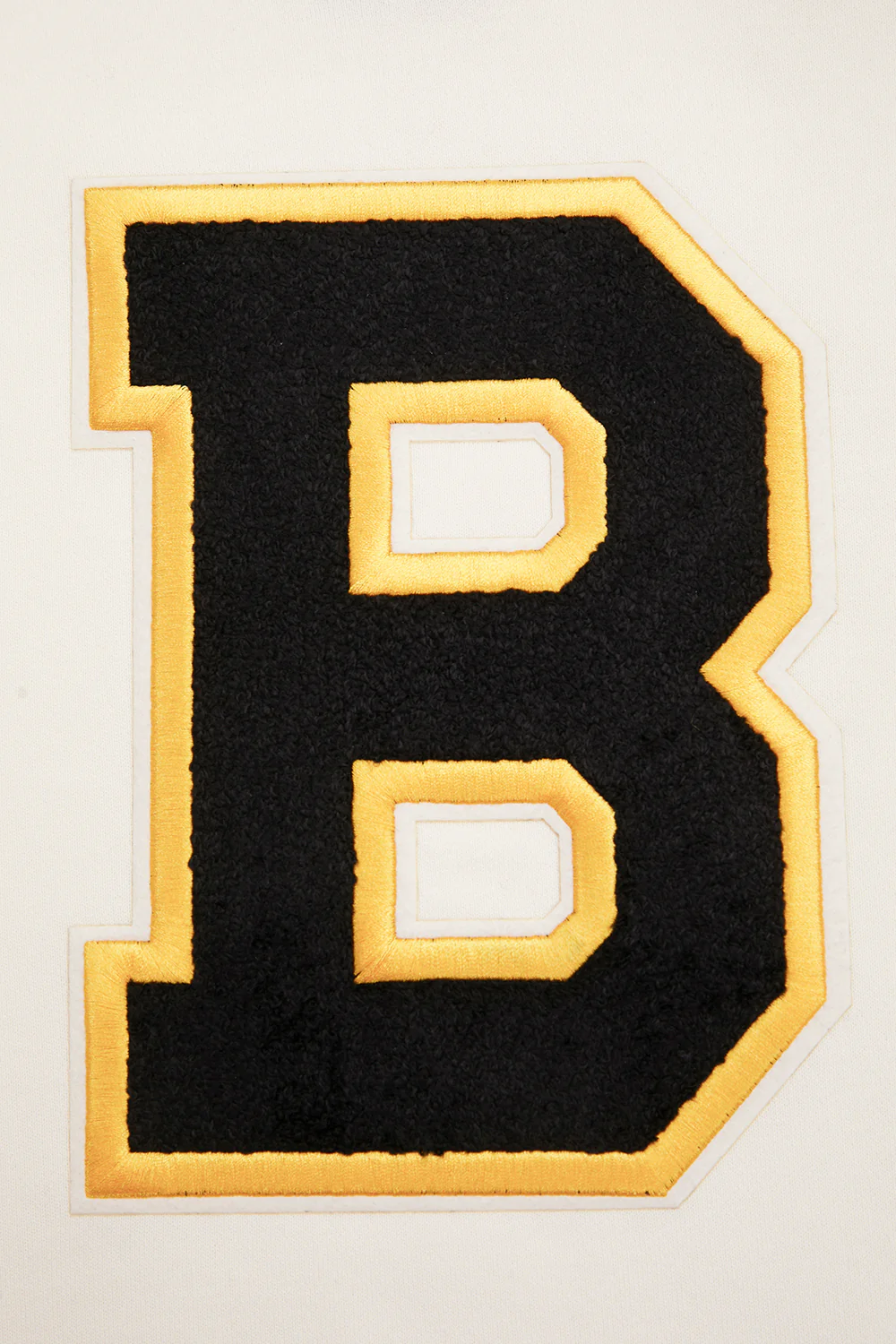 NHL BOSTON BRUINS RETRO CLASSIC WOMEN'S RIB CROPPED PULLOVER HOODIE (EGGSHELL/ BLACK) - Image 9