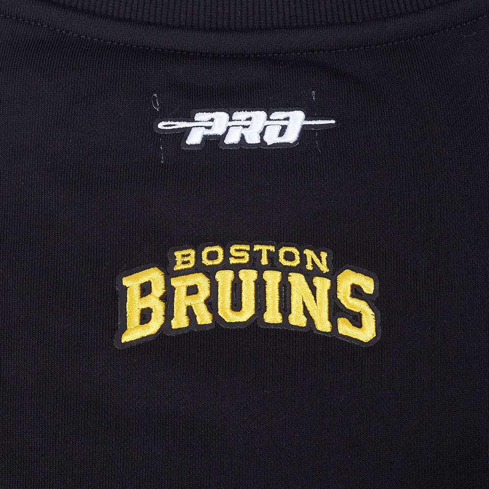 NHL BOSTON BRUINS CLASSIC CHENILLE WOMEN'S FLC CREWNECK ( BLACK) - Image 6