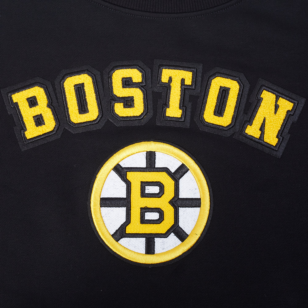 NHL BOSTON BRUINS CLASSIC CHENILLE WOMEN'S FLC CREWNECK ( BLACK) - Image 7