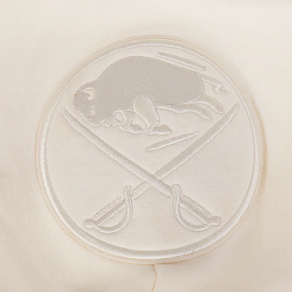 NHL BUFFALO SABRES NEUTRAL MEN'S DROP SHOULDER FLC PO HOODIE (EGGSHELL) - Image 8