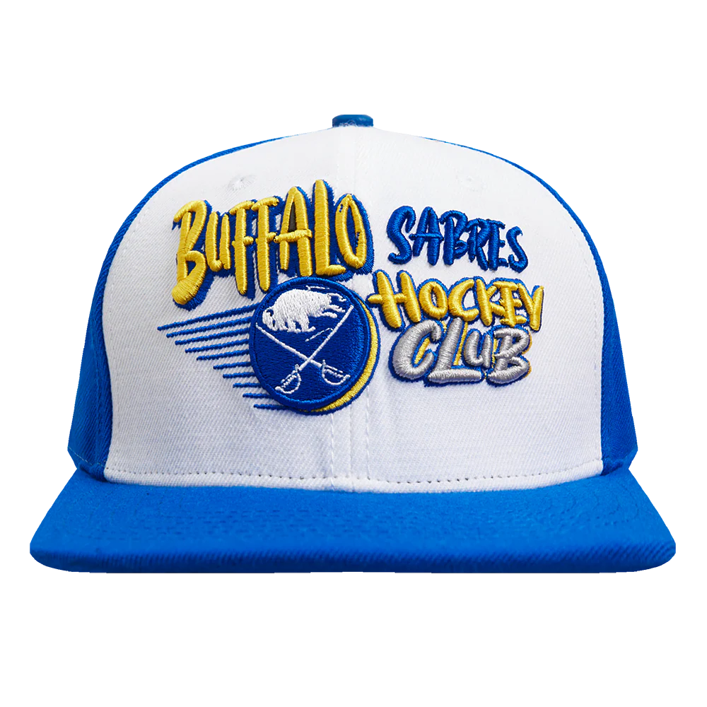 NHL BUFFALO SABRES RETRO MOTION 2 TONE WOOL SNAPBACK HAT (ROYAL BLUE/WHITE)