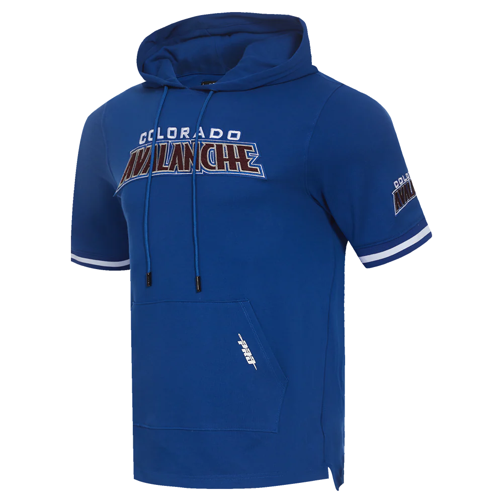 NHL COLORADO AVALANCHE CLASSIC CHENILLE MEN'S SHORT SLEEVE PULLOVER HOODIE (DODGER BLUE) - Image 2