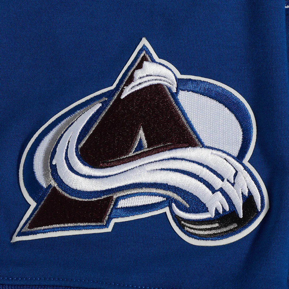 NHL COLORADO AVALANCHE CLASSIC CHENILLE MEN'S SHORT SLEEVE PULLOVER HOODIE (DODGER BLUE) - Image 6