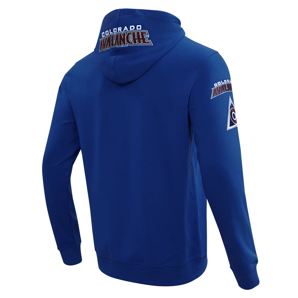 NHL COLORADO AVALANCHE CLASSIC CHENILLE MEN'S DK FULL ZIP PULLOVER HOODIE (DODGER BLUE) - Image 6
