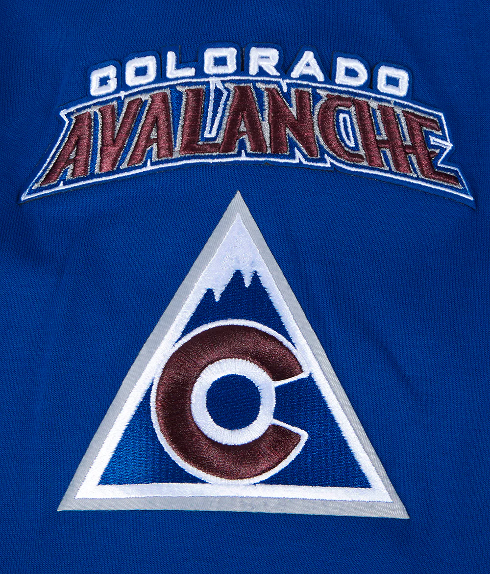 NHL COLORADO AVALANCHE CLASSIC CHENILLE MEN'S DK FULL ZIP PULLOVER HOODIE (DODGER BLUE) - Image 9