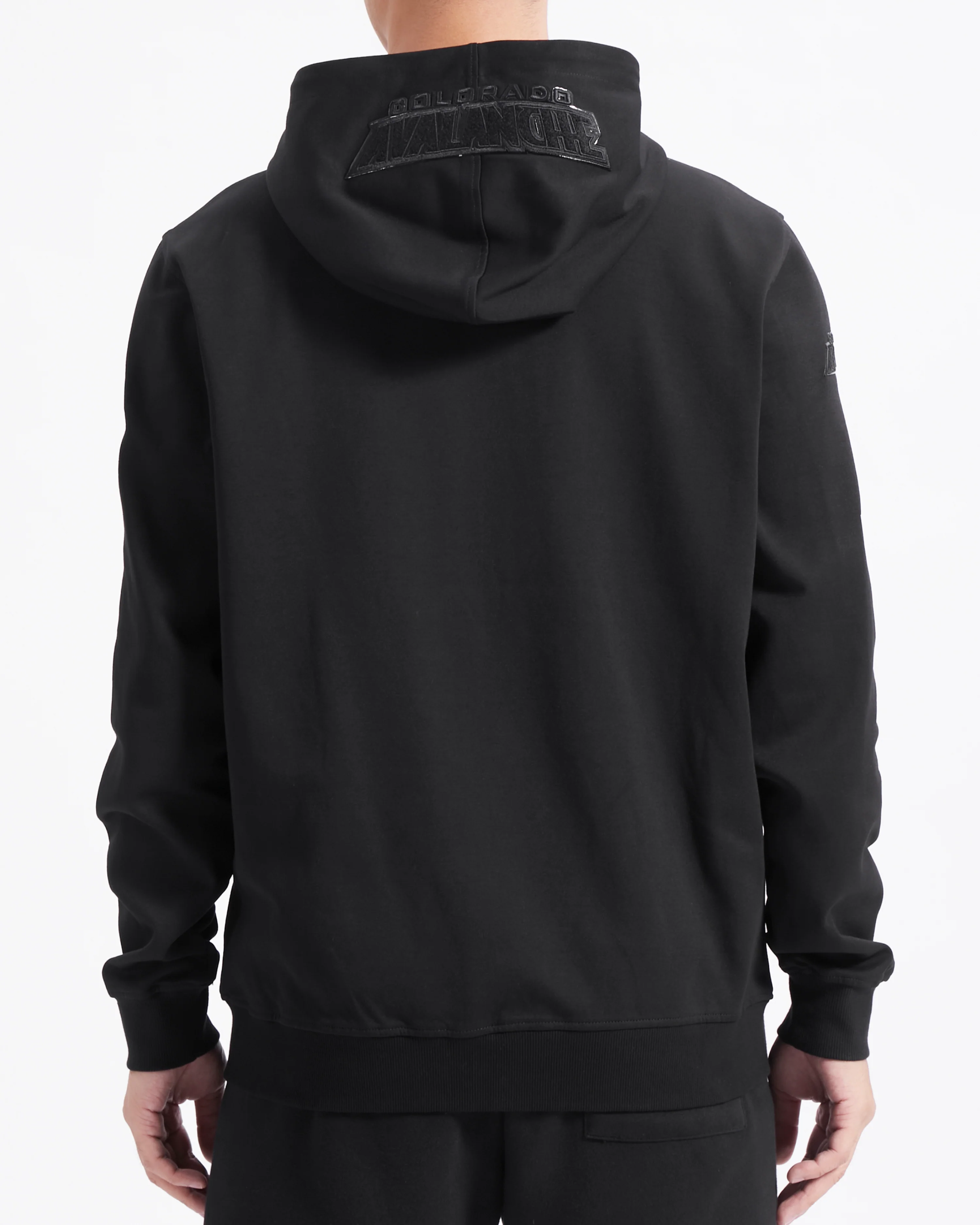 NHL COLORADO AVALANCHE CLASSIC 3BK MEN'S DK FZ PO HOODIE (TRIPLE BLACK) - Image 3