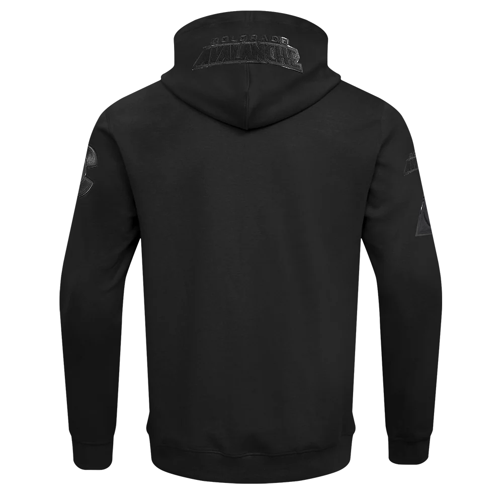 NHL COLORADO AVALANCHE CLASSIC 3BK MEN'S DK FZ PO HOODIE (TRIPLE BLACK) - Image 7