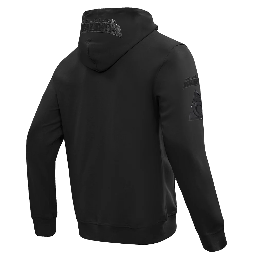 NHL COLORADO AVALANCHE CLASSIC 3BK MEN'S DK FZ PO HOODIE (TRIPLE BLACK) - Image 8