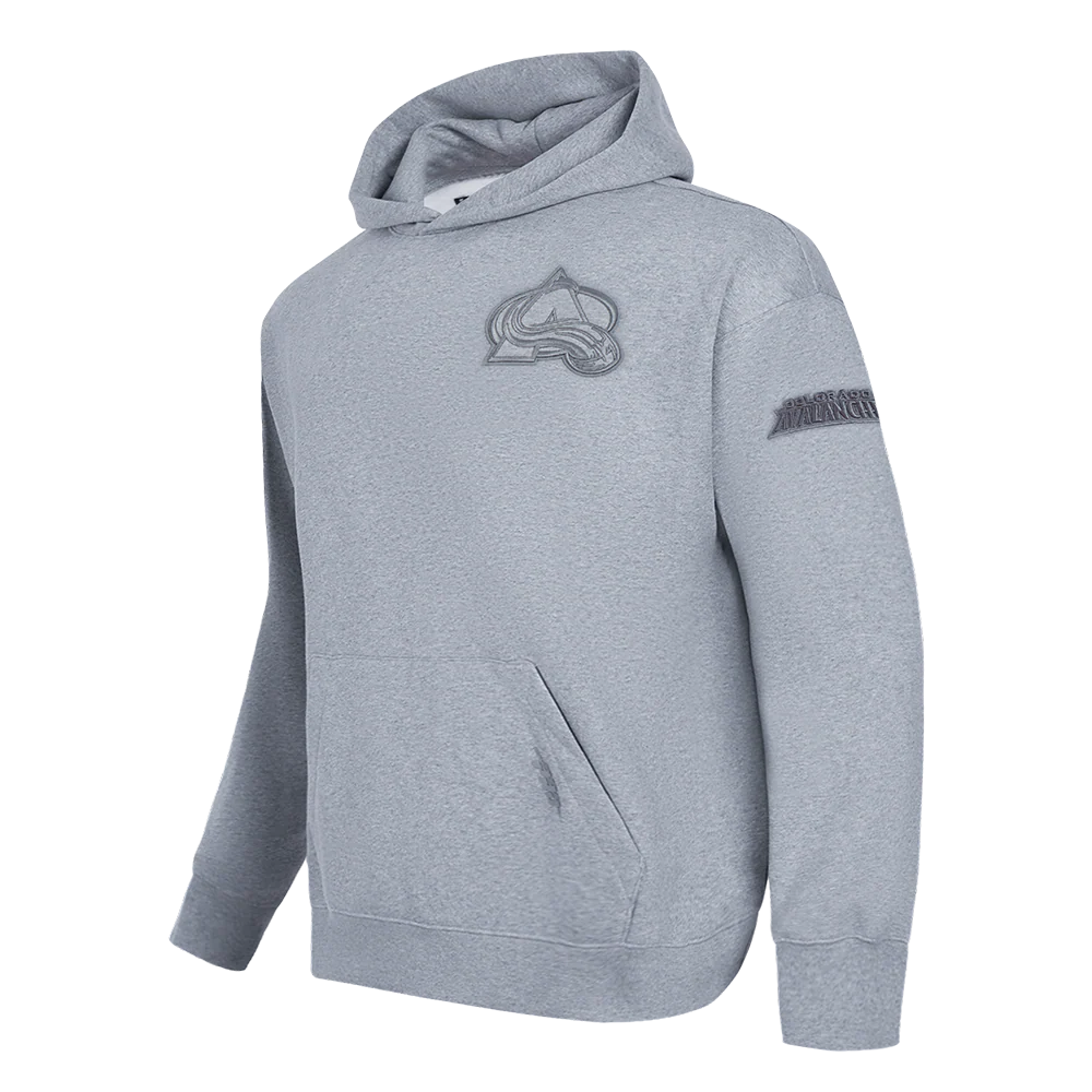 NHL COLORADO AVALANCHE NEUTRAL MEN'S DROP SHOULDER PULLOVER HOODIE (DARK HEATHER GRAY) - Image 6
