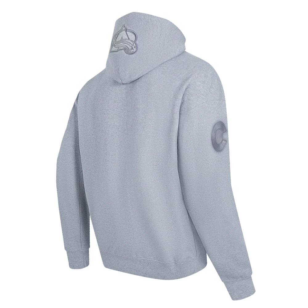NHL COLORADO AVALANCHE NEUTRAL MEN'S DROP SHOULDER PULLOVER HOODIE (DARK HEATHER GRAY) - Image 8