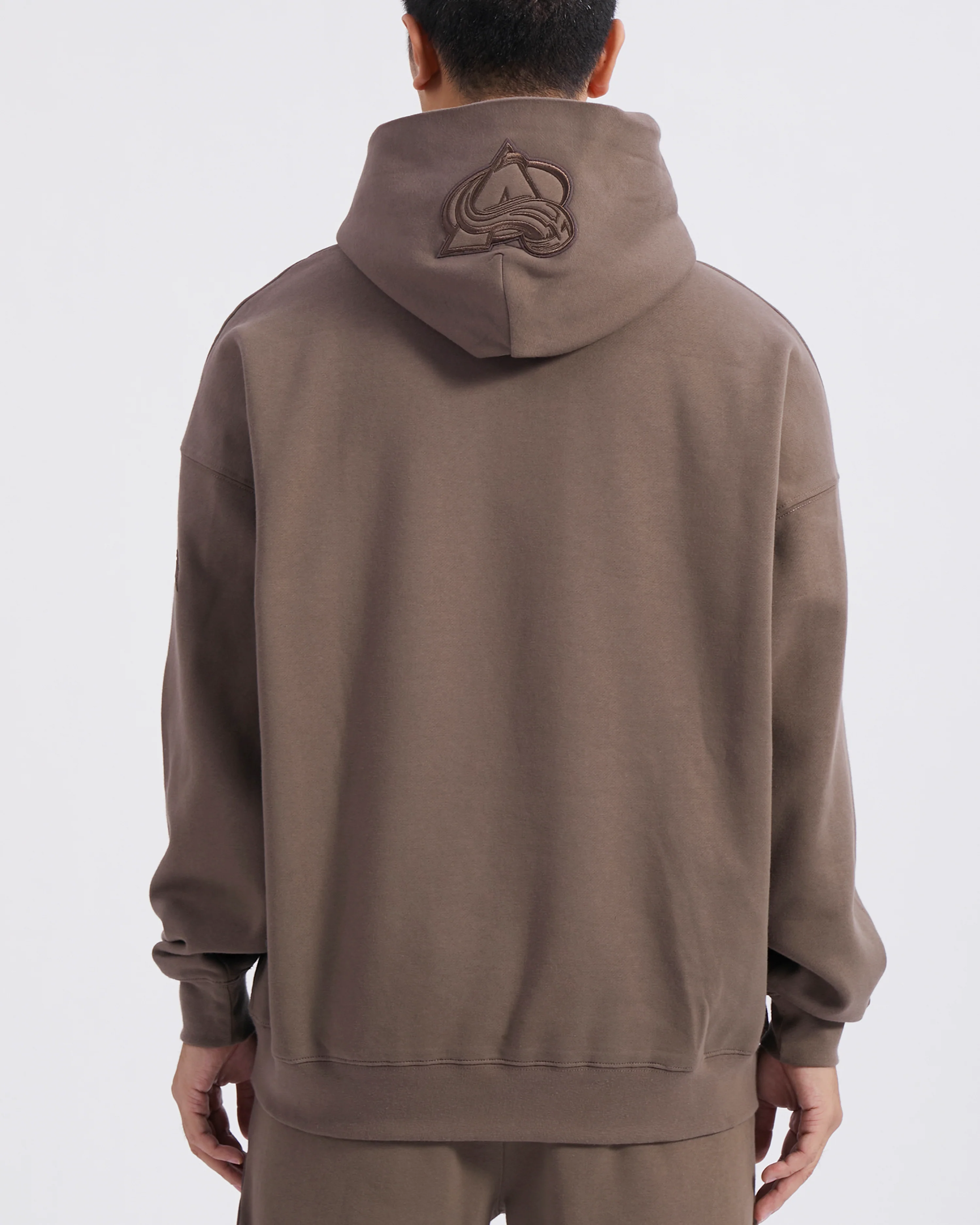 NHL COLORADO AVALANCHE NEUTRAL MEN'S DROP SHOULDER PULLOVER HOODIE (DARK TAUPE) - Image 3