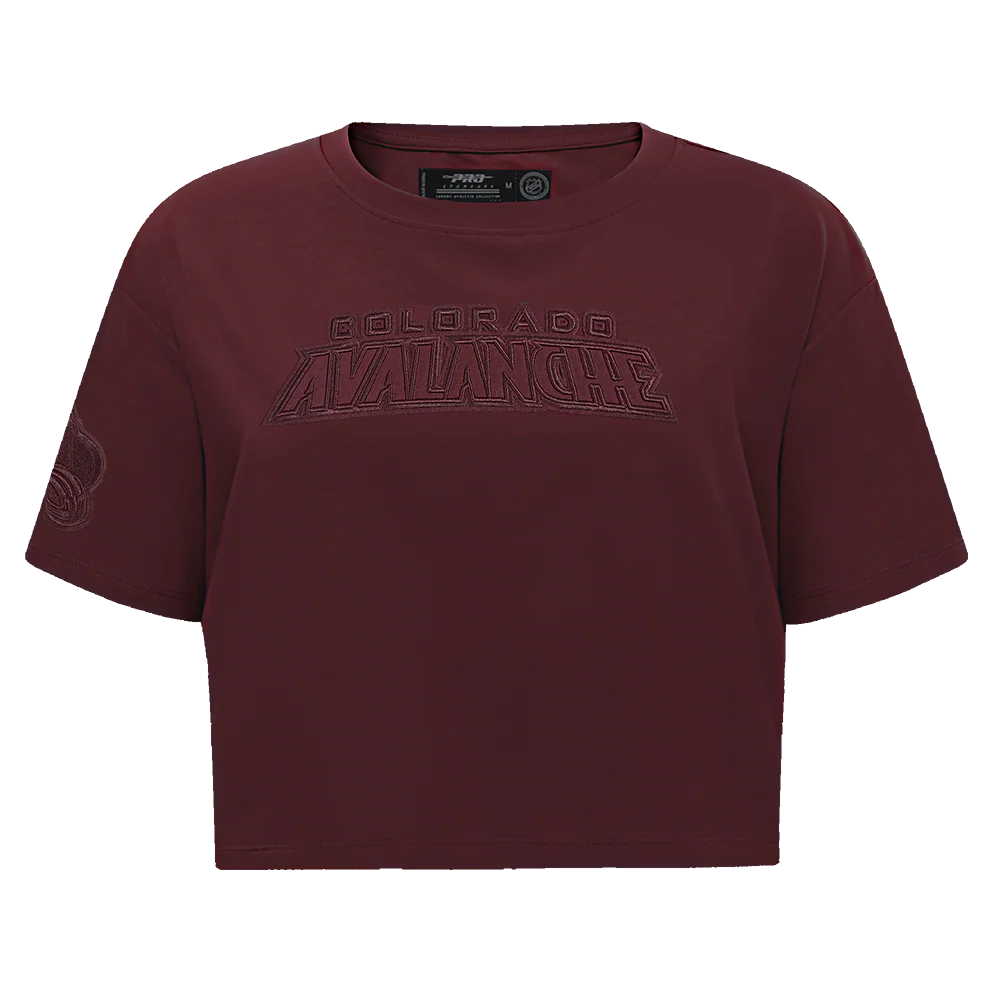 NHL COLORADO AVALANCHE NEUTRAL SINGLE JERSEY BOXY TEE (WINE)