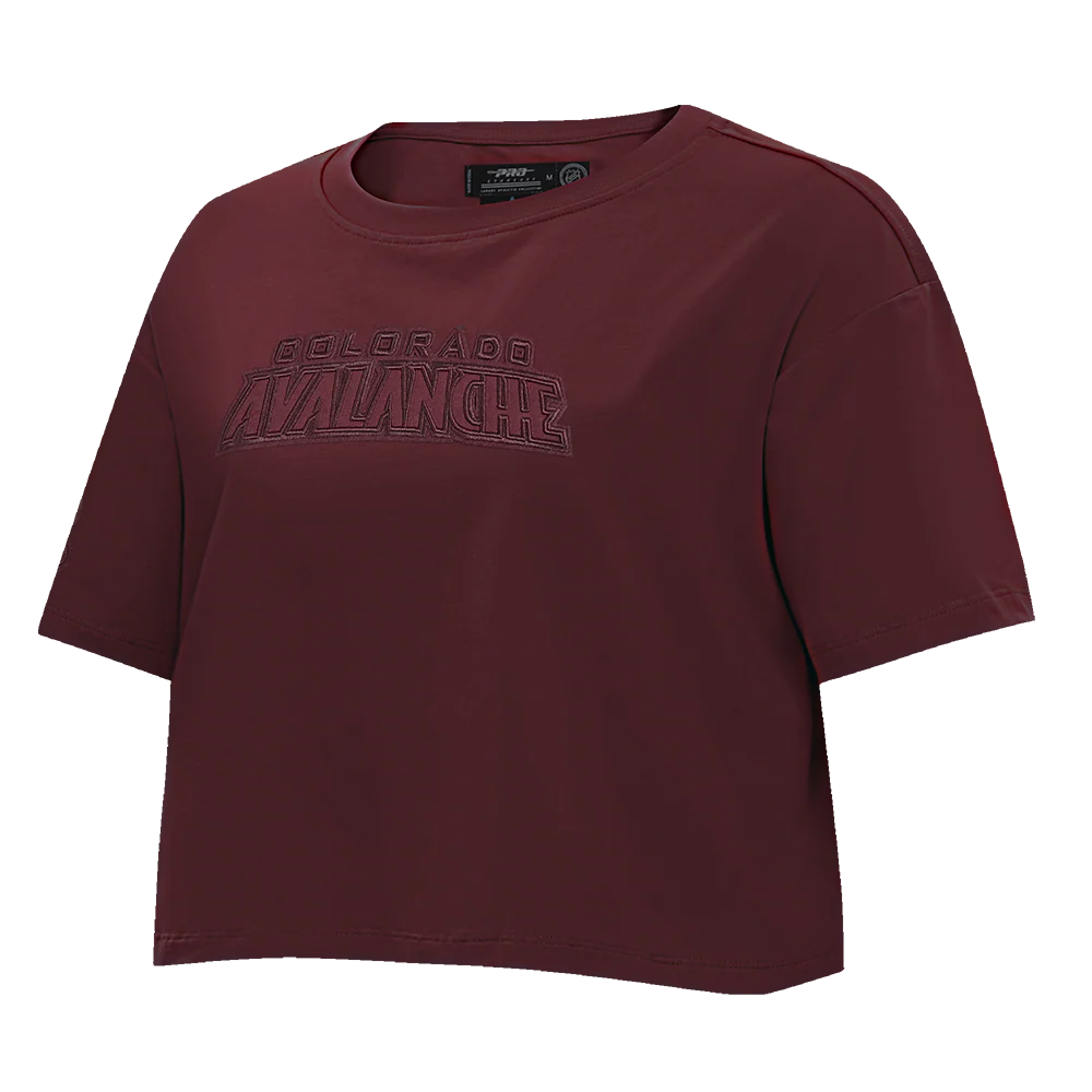NHL COLORADO AVALANCHE NEUTRAL SINGLE JERSEY BOXY TEE (WINE) - Image 2