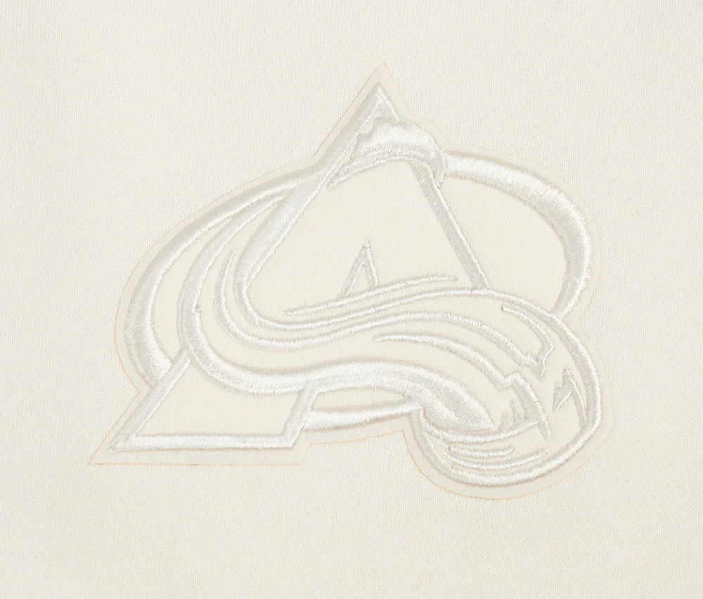 NHL COLORADO AVALANCHE NEUTRAL WOMEN'S CROPPED PULLOVER HOODIE (EGGSHELL) - Image 5