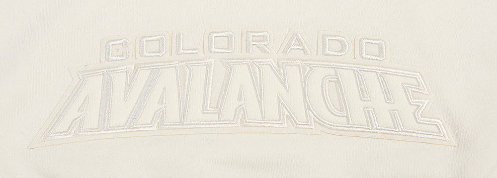 NHL COLORADO AVALANCHE NEUTRAL WOMEN'S CROPPED PULLOVER HOODIE (EGGSHELL) - Image 6