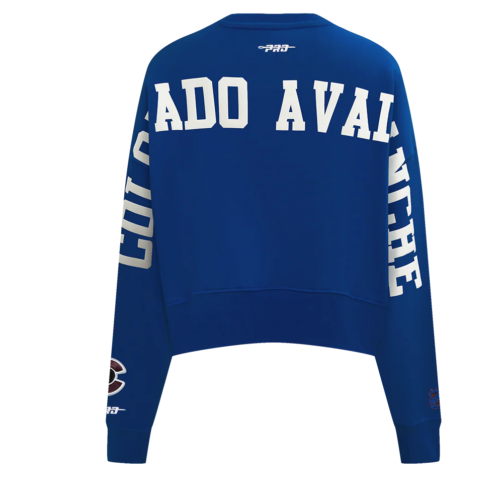 NHL COLORADO AVALANCHE WINGSPAN WOMEN'S FLC CREWNECK (DODGER BLUE) - Image 8