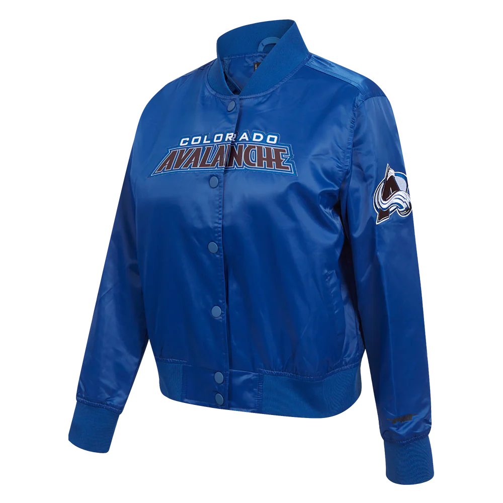 NHL COLORADO AVALANCHE CLASSIC WOMEN'S SATIN JACKET (DODGER BLUE) - Image 2