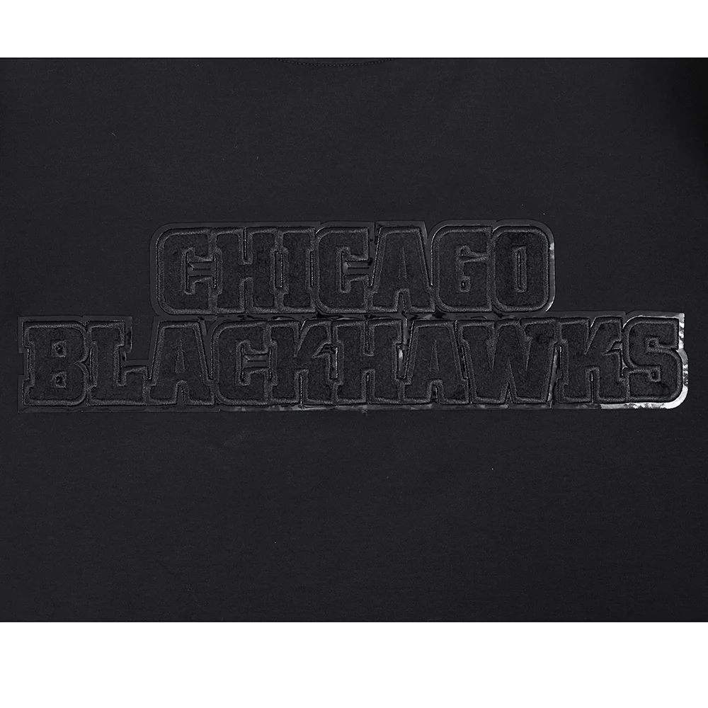 NHL CHICAGO BLACKHAWKS CLASSIC TRIPLE BLACK MEN'S DK TEE (TRIPLE BLACK) - Image 7
