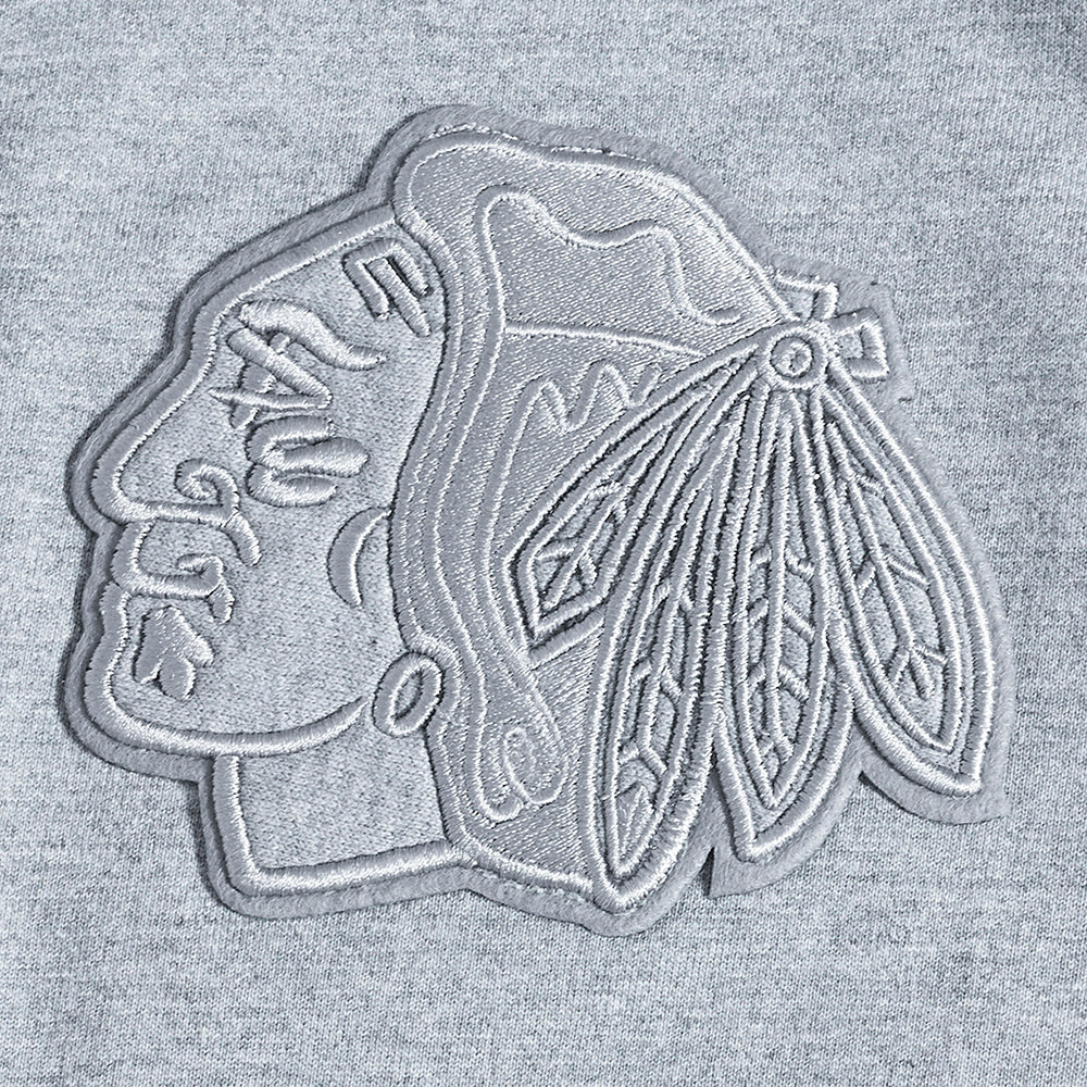 NHL CHICAGO BLACKHAWKS NEUTRAL MEN'S DROP SHOULDER TEE (DARK HEATHER GRAY) - Image 5