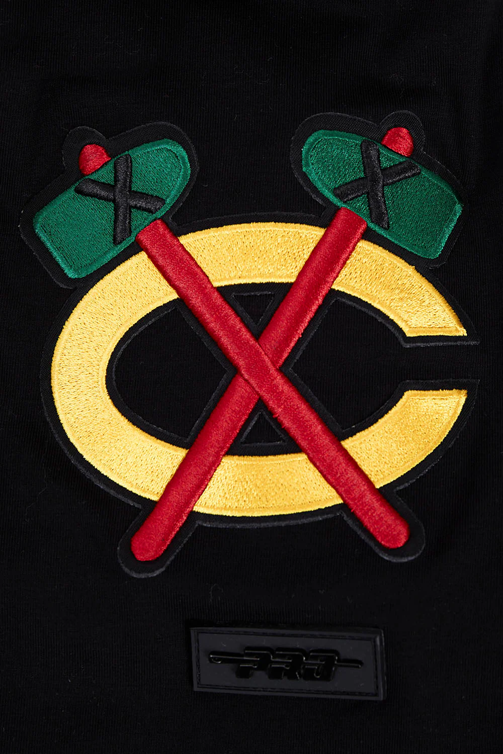 NHL CHICAGO BLACKHAWKS SCRIPT TAIL MEN'S TEE (BLACK) - Image 6