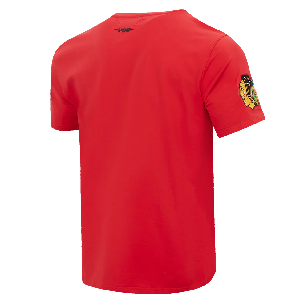 NHL CHICAGO BLACKHAWKS SCRIPT TAIL MEN'S   TEE (RED) - Image 3