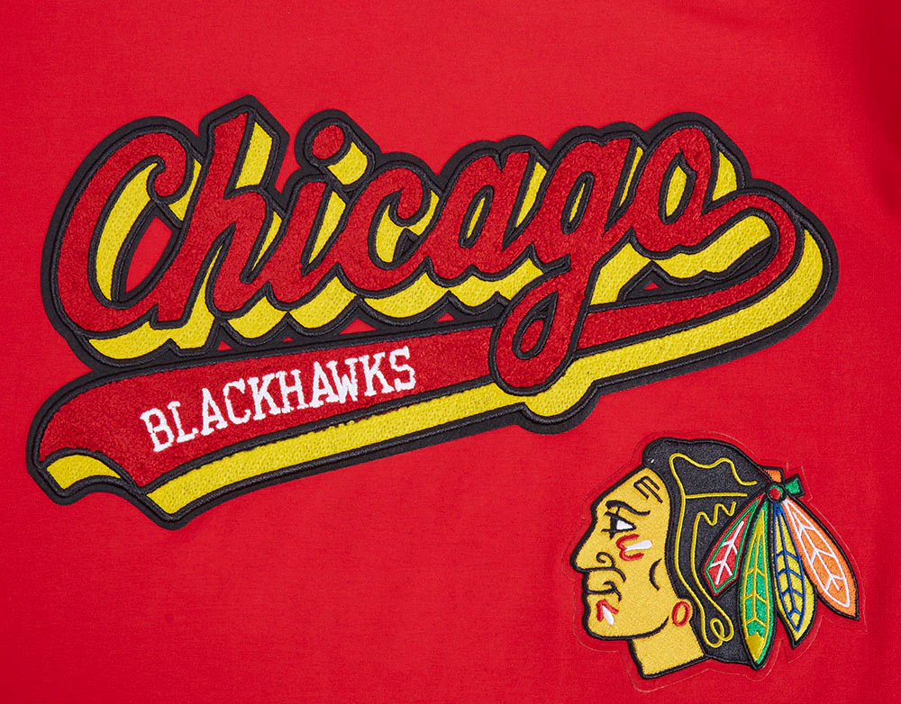 NHL CHICAGO BLACKHAWKS SCRIPT TAIL MEN'S   TEE (RED) - Image 6