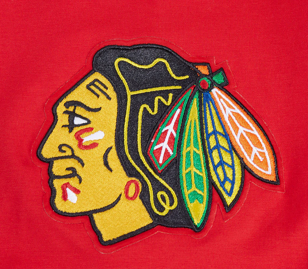 NHL CHICAGO BLACKHAWKS SCRIPT TAIL MEN'S   TEE (RED) - Image 7