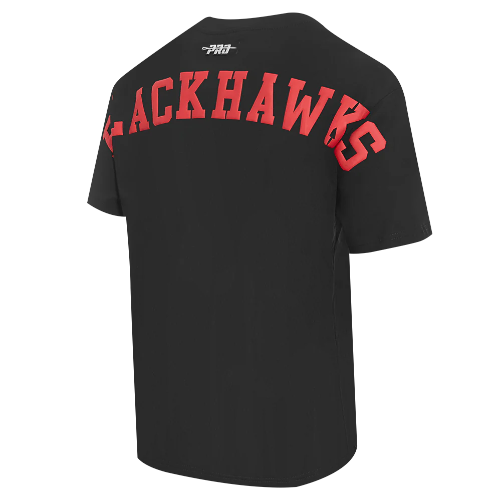 NHL CHICAGO BLACKHAWKS WINGSPAN MEN'S CJ DROP SHOULDER TEE (BLACK) - Image 6
