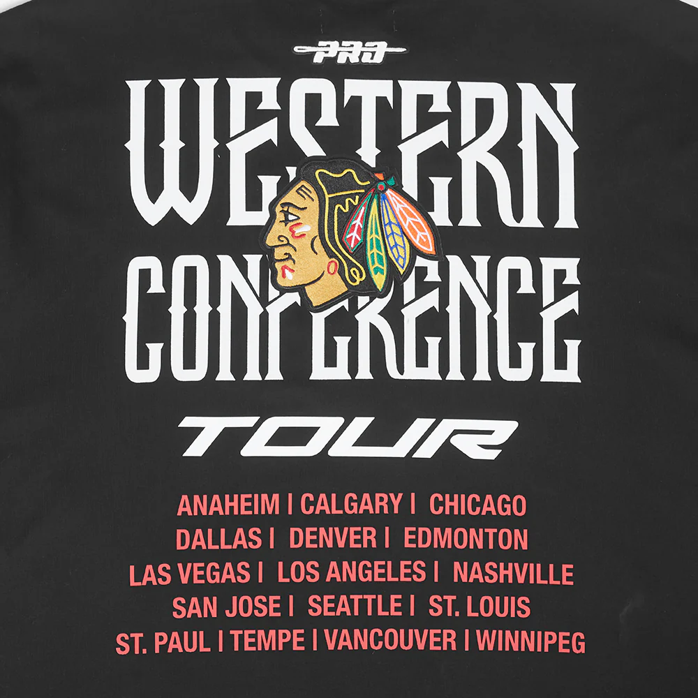 NHL CHICAGO BLACKHAWKS CITY TOUR 2.0 MEN'S CJ DROP SHOULDER TEE (BLACK) - Image 6
