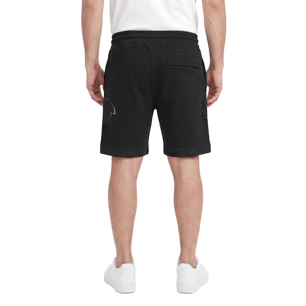 NHL CHICAGO BLACKHAWKS CLASSIC TRIPLE BLACK MEN'S DK SHORT (TRIPLE BLACK) - Image 2