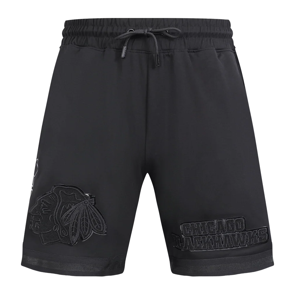 NHL CHICAGO BLACKHAWKS CLASSIC TRIPLE BLACK MEN'S DK SHORT (TRIPLE BLACK) - Image 4