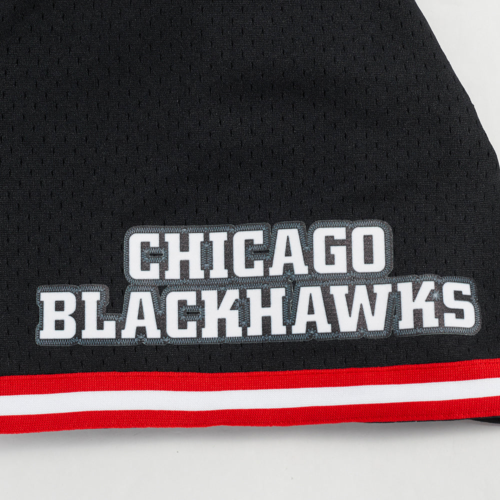 NHL CHICAGO BLACKHAWKS CLASSIC MEN'S MESH SHORT (BLACK/RED) - Image 7