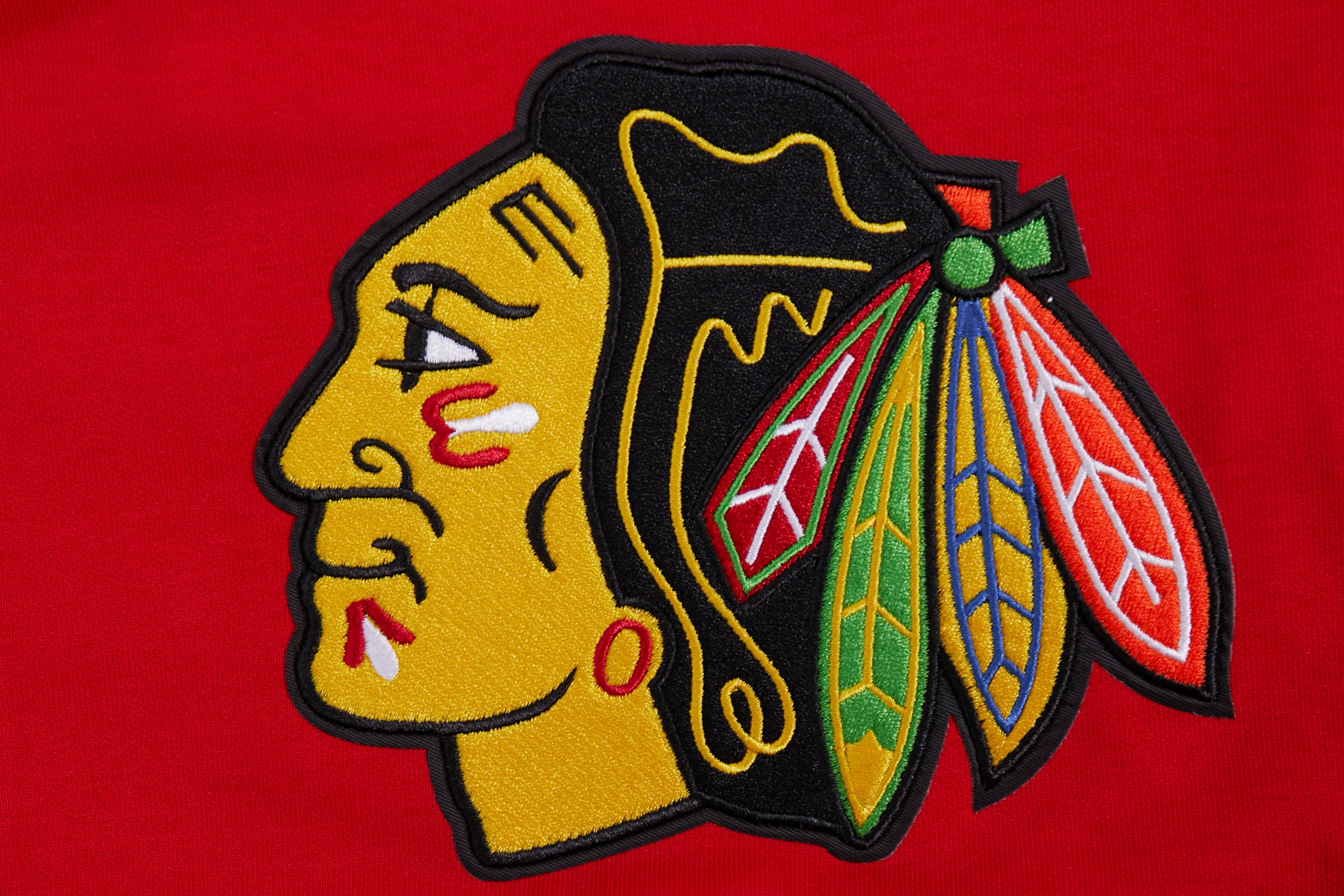 NHL CHICAGO BLACKHAWKS SCRIPT TAIL MEN'S DOUBLE KNIT 2.0 SHORT (RED/BLACK) - Image 5