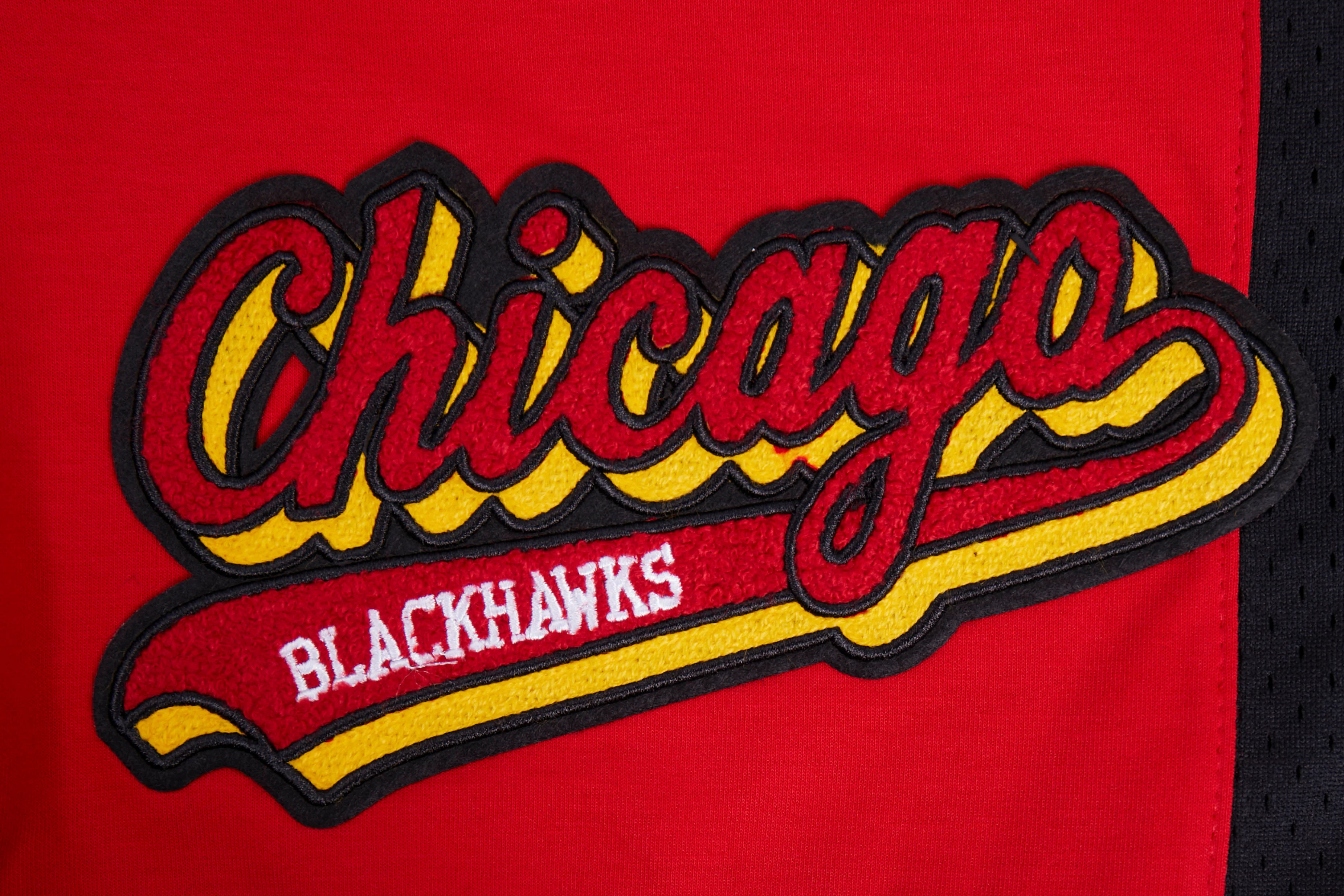 NHL CHICAGO BLACKHAWKS SCRIPT TAIL MEN'S DOUBLE KNIT 2.0 SHORT (RED/BLACK) - Image 6