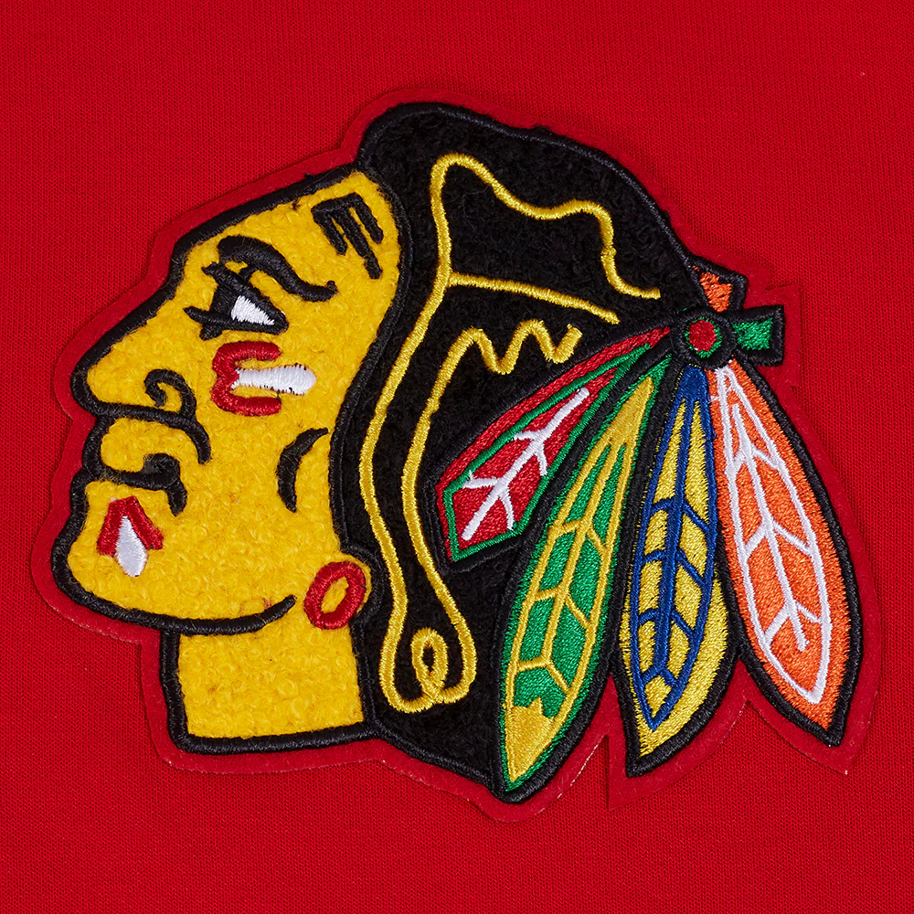 NHL CHICAGO BLACKHAWKS CLASSIC CHENILLE MEN'S DK PO HOODIE (RED) - Image 8