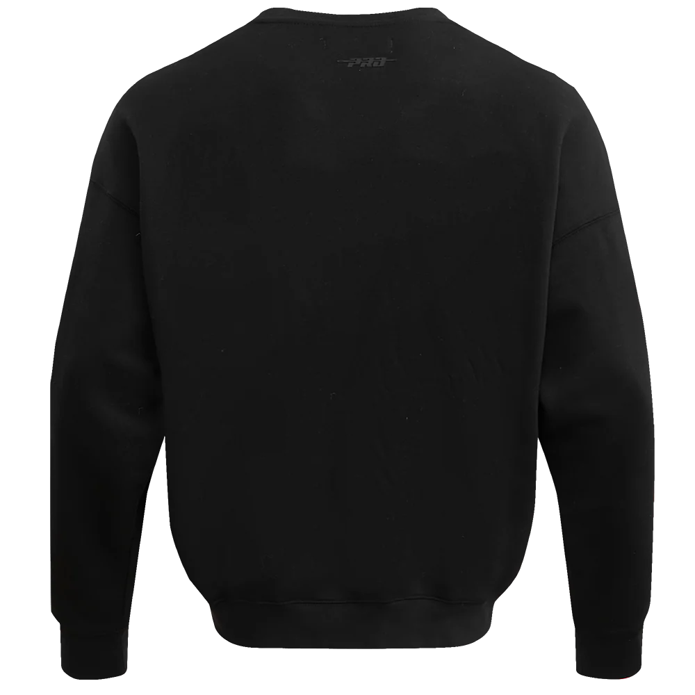 NHL CHICAGO BLACKHAWKS NEUTRAL DROP SHOULDER FLEECE CREWNECK (BLACK) - Image 6