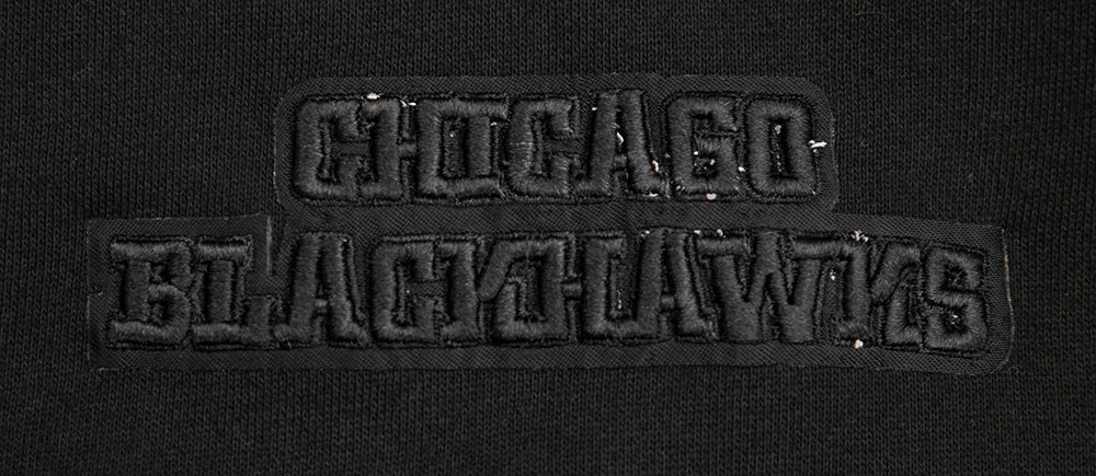 NHL CHICAGO BLACKHAWKS NEUTRAL DROP SHOULDER FLEECE CREWNECK (BLACK) - Image 9