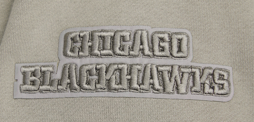 NHL CHICAGO BLACKHAWKS NEUTRAL DROP SHOULDER FLEECE CREWNECK (TAUPE) - Image 9
