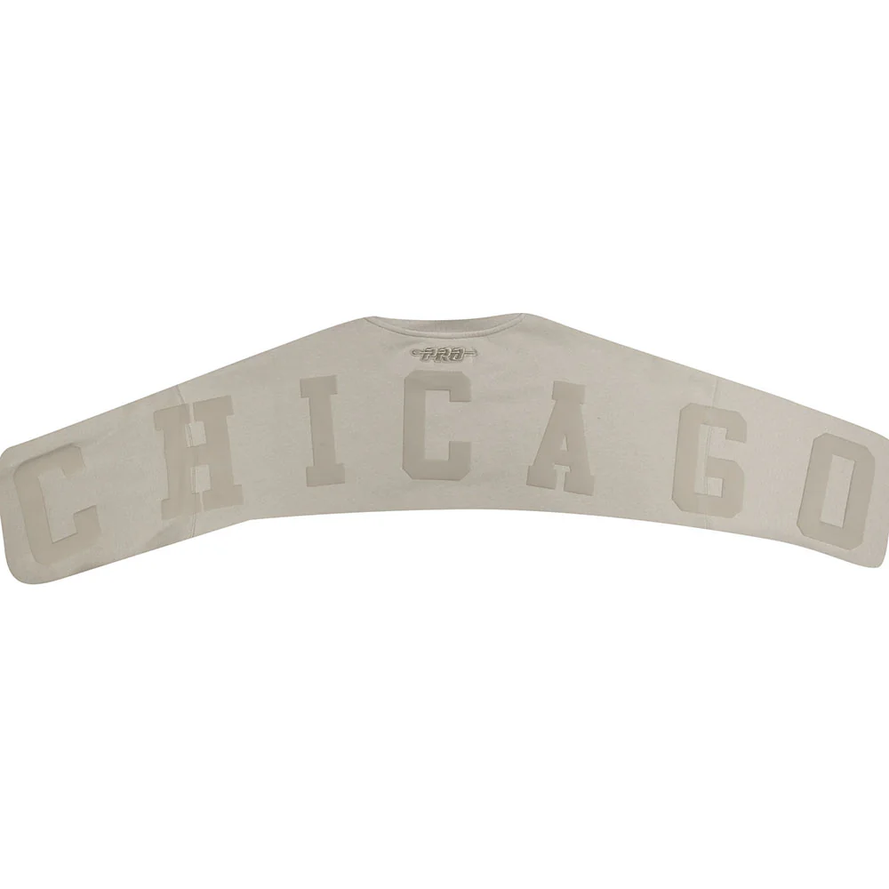 NHL CHICAGO BLACKHAWKS WINGSPAN MEN'S DROP SHOULDER FLEECE CREWNECK (TAUPE) - Image 8