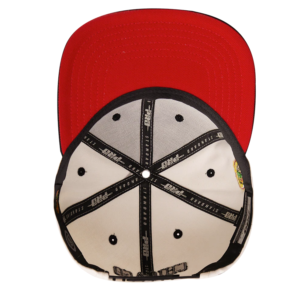 NHL CHICAGO BLACKHAWKS RETRO CLASSIC UNISEX PRIMARY LOGO WOOL SNAPBACK (EGGSHELL) - Image 6