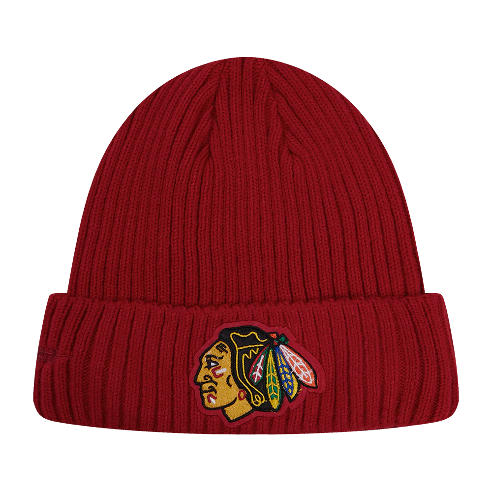 NHL CHICAGO BLACKHAWKS CLASSIC CORE UNISEX BEANIE (RED) - Image 2