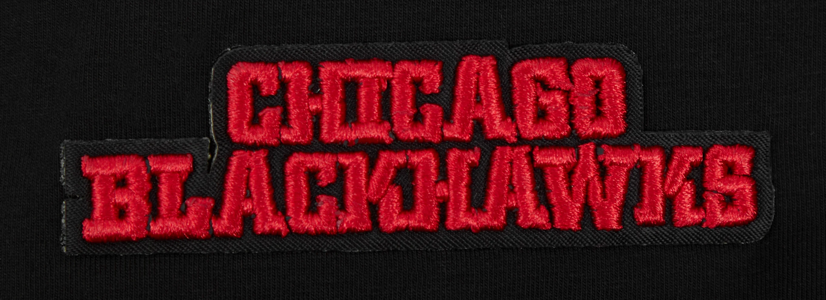 NHL CHICAGO BLACKHAWKS SCRIPT TAIL WOMEN'S SINGLE JERSEY BOXY TEE (BLACK) - Image 6