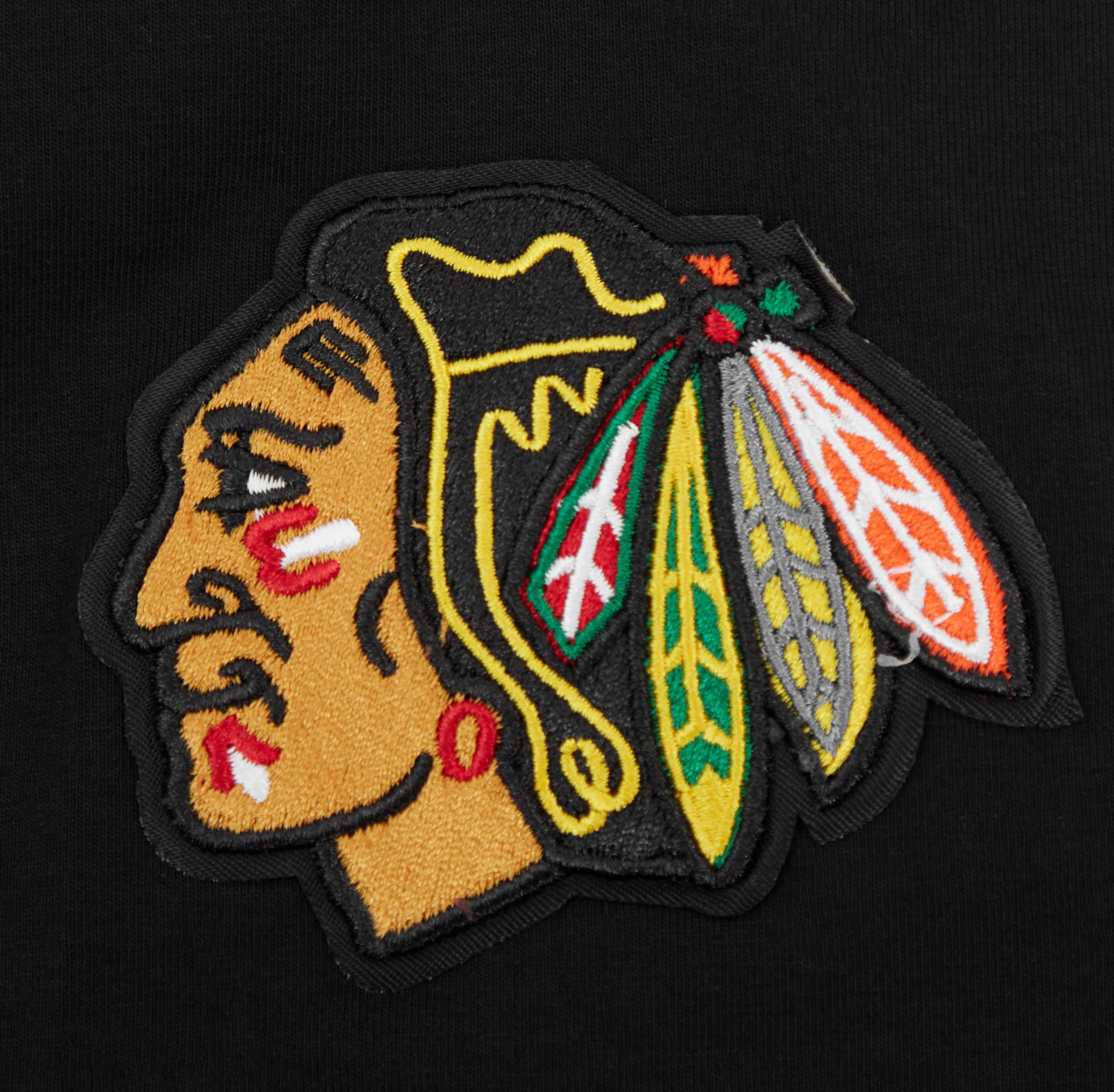 NHL CHICAGO BLACKHAWKS SCRIPT TAIL WOMEN'S SINGLE JERSEY BOXY TEE (BLACK) - Image 7