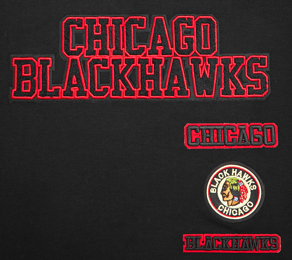 NHL CHICAGO BLACKHAWKS RETRO CLASSIC WOMEN'S BOXY TEE (BLACK) - Image 5