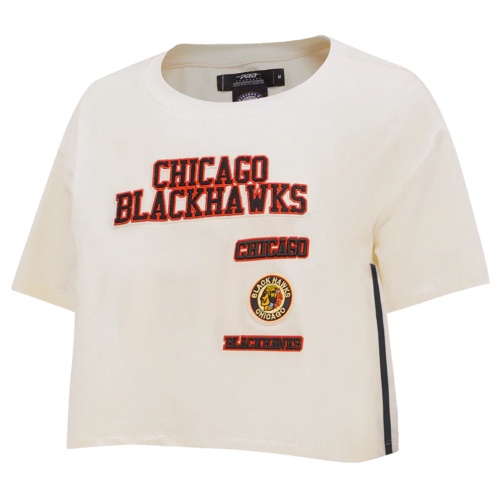 NHL CHICAGO BLACKHAWKS RETRO CLASSIC WOMEN'S BOXY TEE (EGGSHELL) - Image 2