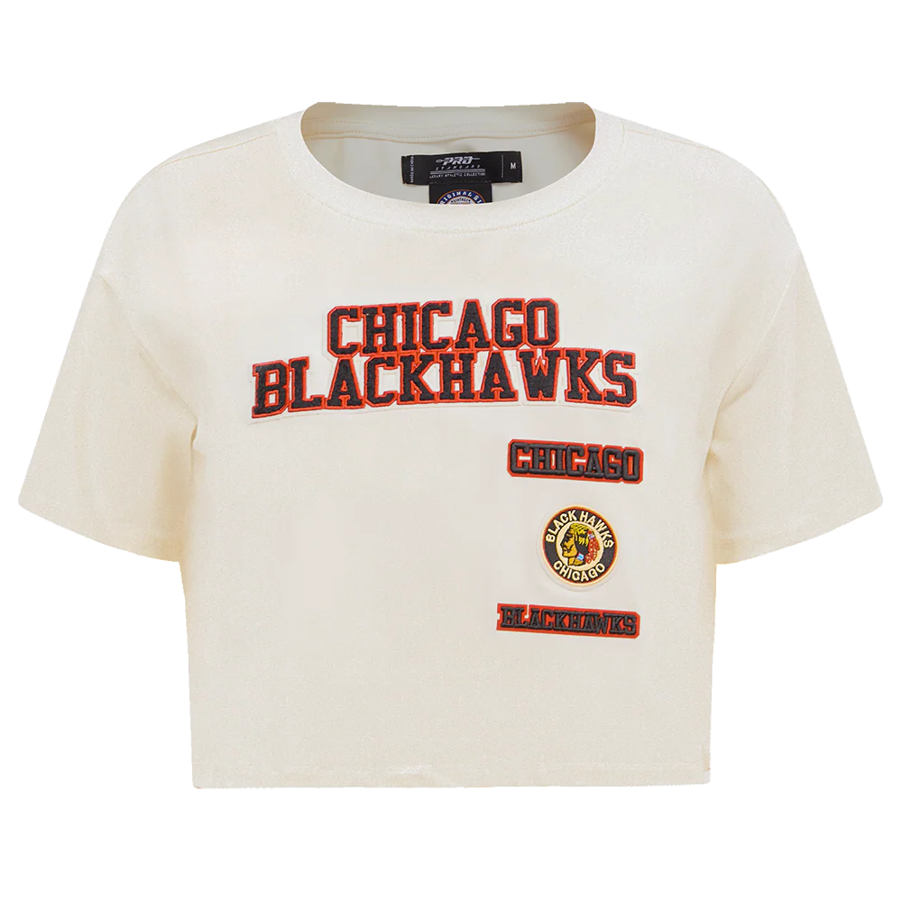 NHL CHICAGO BLACKHAWKS RETRO CLASSIC WOMEN'S BOXY TEE (EGGSHELL) - Image 6
