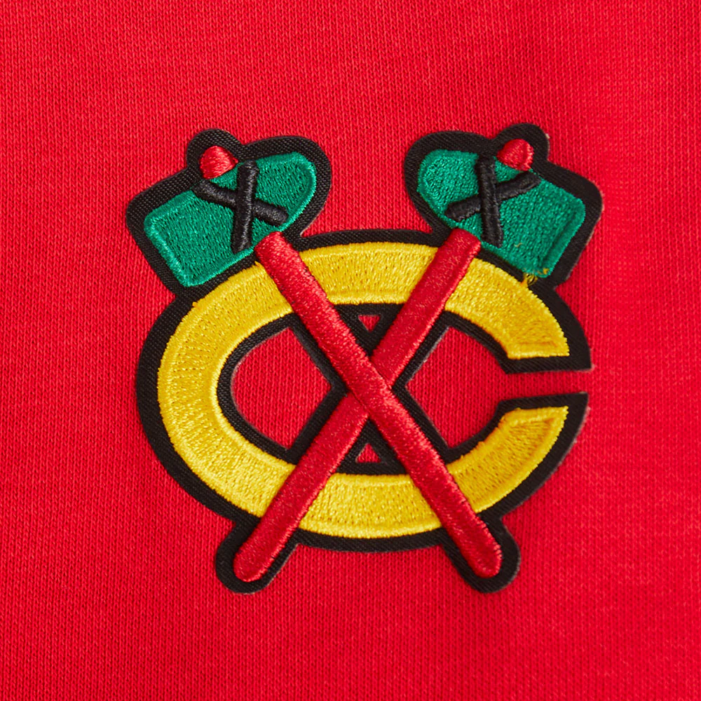 NHL CHICAGO BLACKHAWKS CLASSIC WOMEN'S FLC CROPPED PO HOODIE (RED) - Image 7