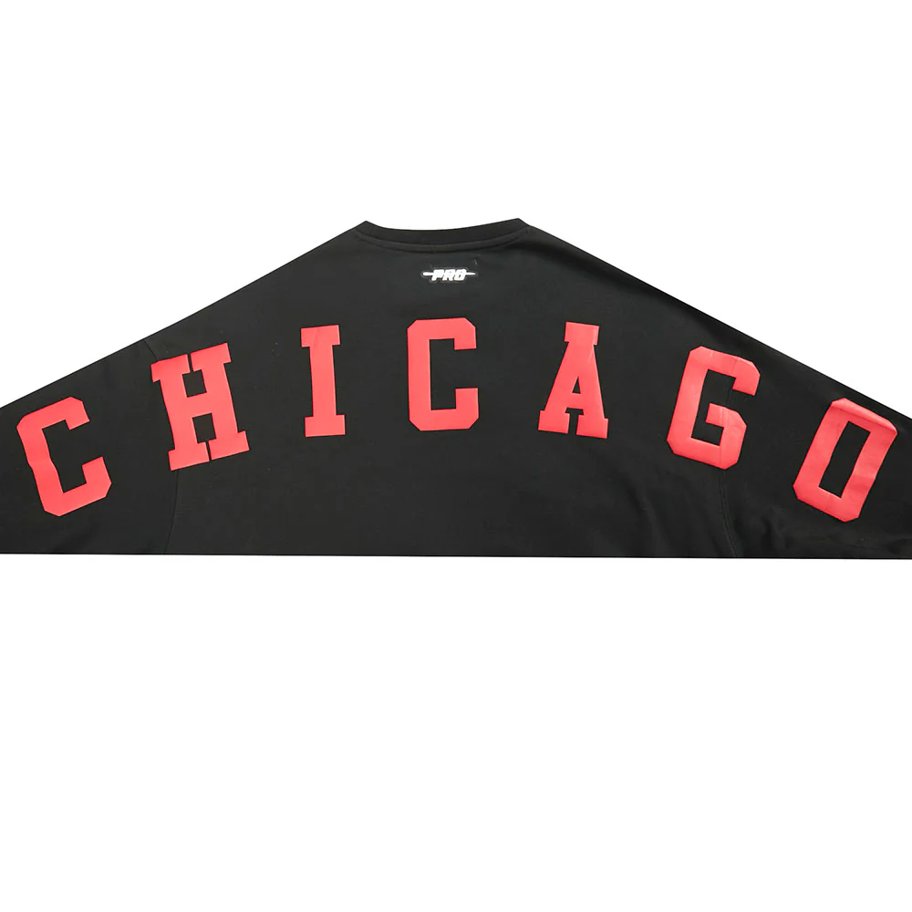 NHL CHICAGO BLACKHAWKS WINGSPAN WOMEN'S FLC CREWNECK (BLACK) - Image 9